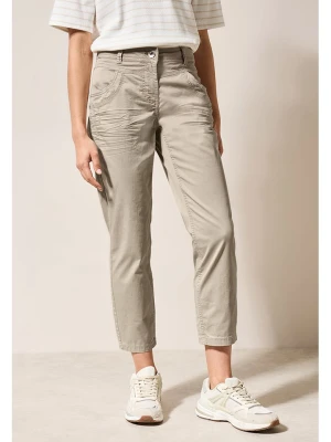Cecil Spodnie - Slim fit - w kolorze beżowym rozmiar: W27/L26