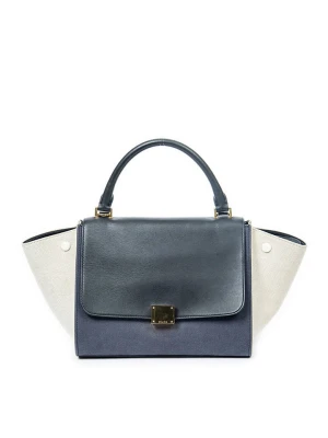 Celine Skórzana torebka w kolorze kremowo-granatowym - 27 x 21 x 15 cm rozmiar: onesize