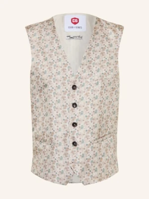 Cg - Club Of Gents Kamizelka Do Garnituru Cg Plum Slim Fit beige