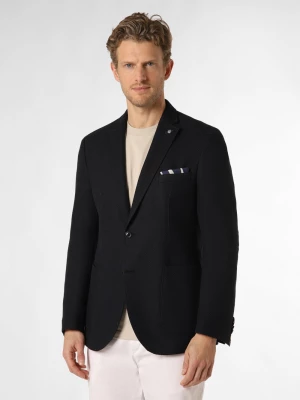 CG - CLUB of GENTS Kurtka męska - Arel Mężczyźni Slim Fit niebieski jednolity,