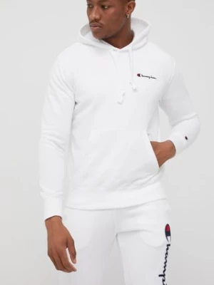 Champion bluza 217064 męska kolor biały z kapturem melanżowa 217064-BS096