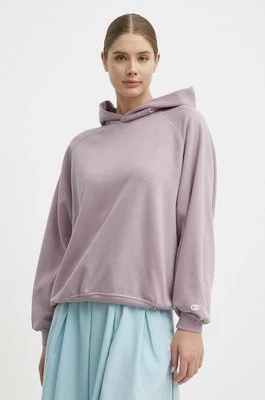 Champion bluza damska kolor fioletowy z kapturem gładka E10001