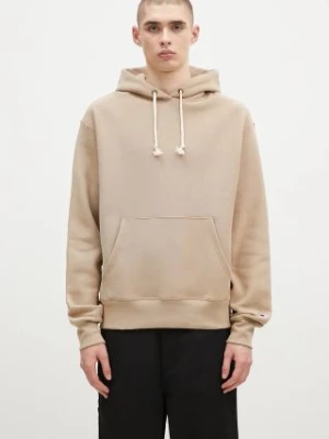 Champion bluza Hooded Sweatshirt męska kolor beżowy z kapturem gładka 220705