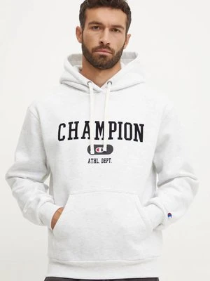 Champion bluza męska kolor beżowy z kapturem z nadrukiem 220430