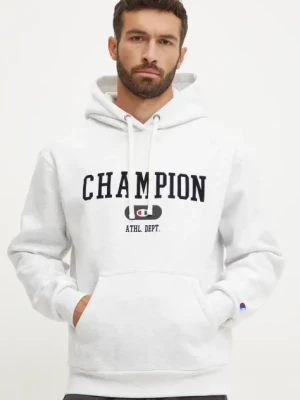 Champion bluza męska kolor beżowy z kapturem z nadrukiem 220430