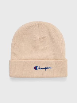 Champion czapka kolor beżowy z cienkiej dzianiny 805449-EM004