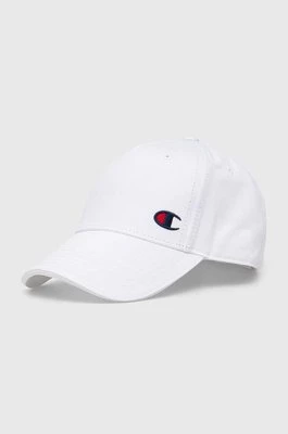 Champion czapka z daszkiem bawełniana kolor biały z aplikacją 805974