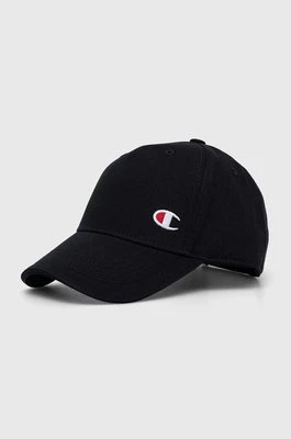Champion czapka z daszkiem bawełniana kolor czarny z aplikacją 805974
