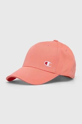 Champion czapka z daszkiem bawełniana kolor różowy gładka 805974