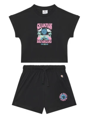 Champion Komplet t-shirt i spodenki 405127 Czarny Regular Fit