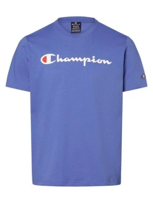 Champion Koszulka męska Mężczyźni Bawełna niebieski nadruk,