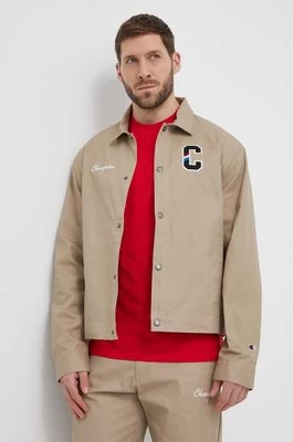 Champion kurtka koszulowa bawełniana kolor beżowy przejściowa 219859