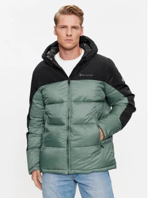 Champion Kurtka przejściowa Hooded Jacket 219190 Zielony Regular Fit