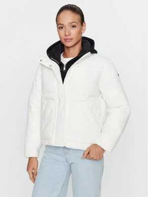 Champion Kurtka przejściowa Jacket 116922 Écru Custom Fit Kremowy
