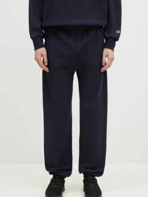 Champion spodnie dresowe Elastic Cuff Pants kolor granatowy gładkie 220709