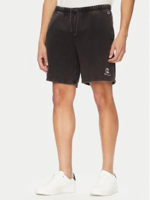 Champion Szorty sportowe Reverse Weave 221179 Czarny Regular Fit
