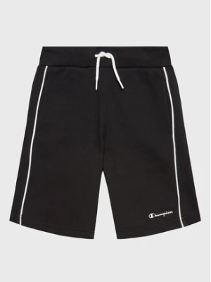 Champion Szorty sportowe Script Logo 306147 Czarny Regular Fit