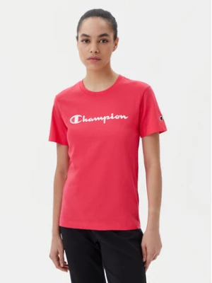 Champion T-Shirt 118090 Koralowy Slim Fit