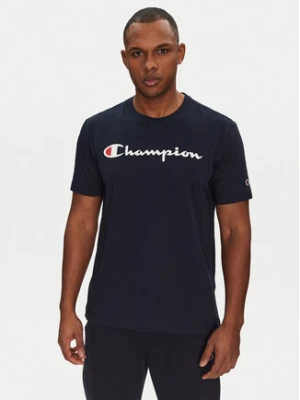 Champion T-Shirt 220256 Granatowy Standard Fit