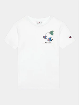 Champion T-Shirt 306373 Biały Regular Fit