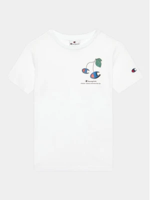 Champion T-Shirt 306373 Biały Regular Fit