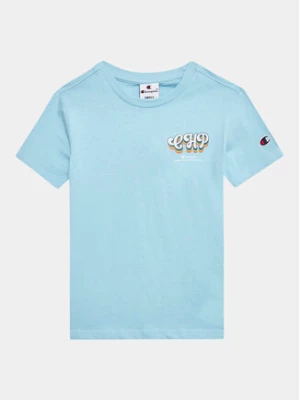 Champion T-Shirt 306374 Błękitny Regular Fit