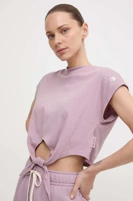 Champion t-shirt bawełniany damski kolor fioletowy 117178