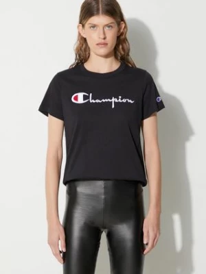 Champion t-shirt bawełniany kolor czarny 114128-PS103