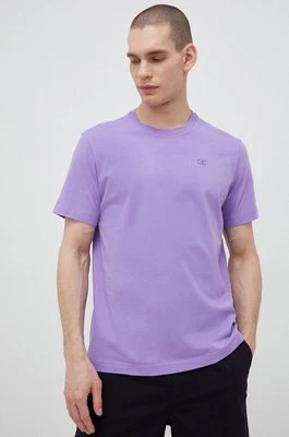 Champion t-shirt bawełniany kolor fioletowy gładki