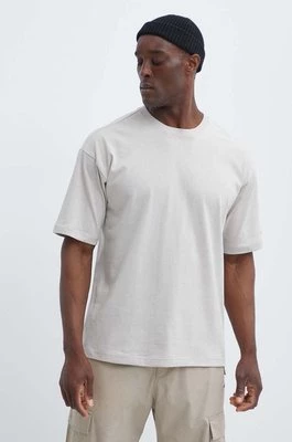 Champion t-shirt bawełniany męski kolor beżowy gładki 220017