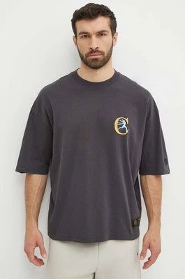 Champion t-shirt bawełniany męski kolor szary z aplikacją 219999
