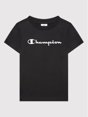 Champion T-Shirt Contrast Script Logo 404541 Czarny Regular Fit