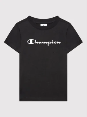 Champion T-Shirt Contrast Script Logo 404541 Czarny Regular Fit