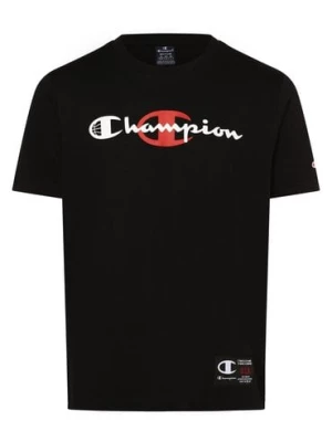 Champion T-shirt męski Mężczyźni Bawełna czarny nadruk,