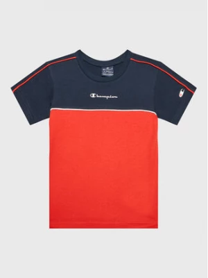Champion T-Shirt Piping Block 306148 Czerwony Regular Fit