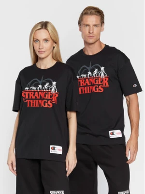 Champion T-Shirt STRANGER THINGS Unisex 217791 Czarny Custom Fit