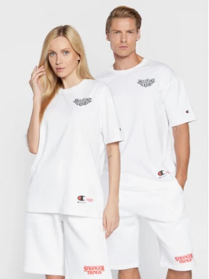 Champion T-Shirt Unisex STRANGER THINGS 217791 Biały Custom Fit