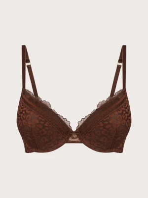 CHANGE Lingerie Jaz Biustonosz Push Up Usztywniany Z Fiszbinami Intimate By Change Brązowy
