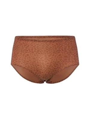 Chantelle Damskie figi z wysokim stanem Kobiety Sztuczne włókno brązowy wzorzysty,