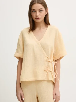 Chantelle t-shirt piżamowy bawełniany kolor beżowy C18OJ5
