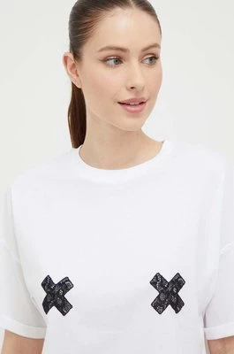 Chantelle X t-shirt bawełniany kolor biały