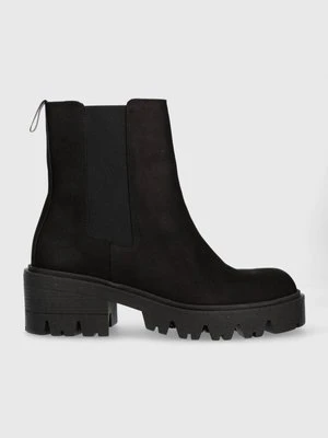 Charles Footwear botki zamszowe Diana damskie kolor czarny na platformie Diana.Boots.Black