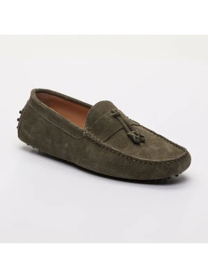 CHARLES & SMITH Skórzane mokasyny "Dalton" w kolorze khaki rozmiar: 41