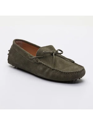 CHARLES & SMITH Skórzane mokasyny "Johnny" w kolorze khaki rozmiar: 44