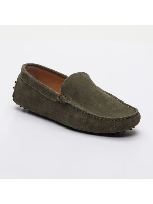 CHARLES & SMITH Skórzane mokasyny "Lenny" w kolorze khaki rozmiar: 45