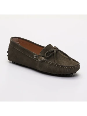 CHARLES & SMITH Skórzane mokasyny "Newton" w kolorze khaki rozmiar: 37