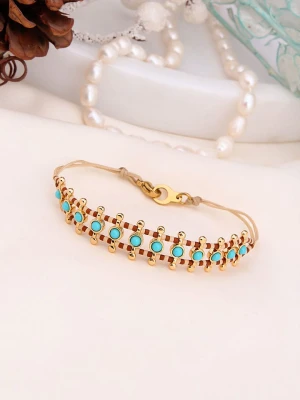 Charlize Pozłacana bransoletka z kamieniami szlachetnymi rozmiar: onesize