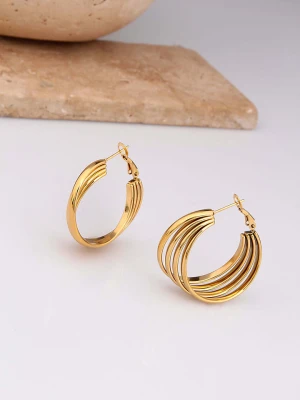 Charlize Pozłacane kolczyki-kreole rozmiar: onesize