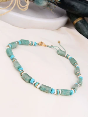 Charlize Pozłacany naszyjnik z kamieniami szlachetnymi - dł. 45 cm rozmiar: onesize