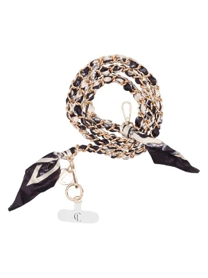 Charm Pasek "La tour Eiffel" w kolorze złoto-czarno-beżowym do torebki rozmiar: onesize